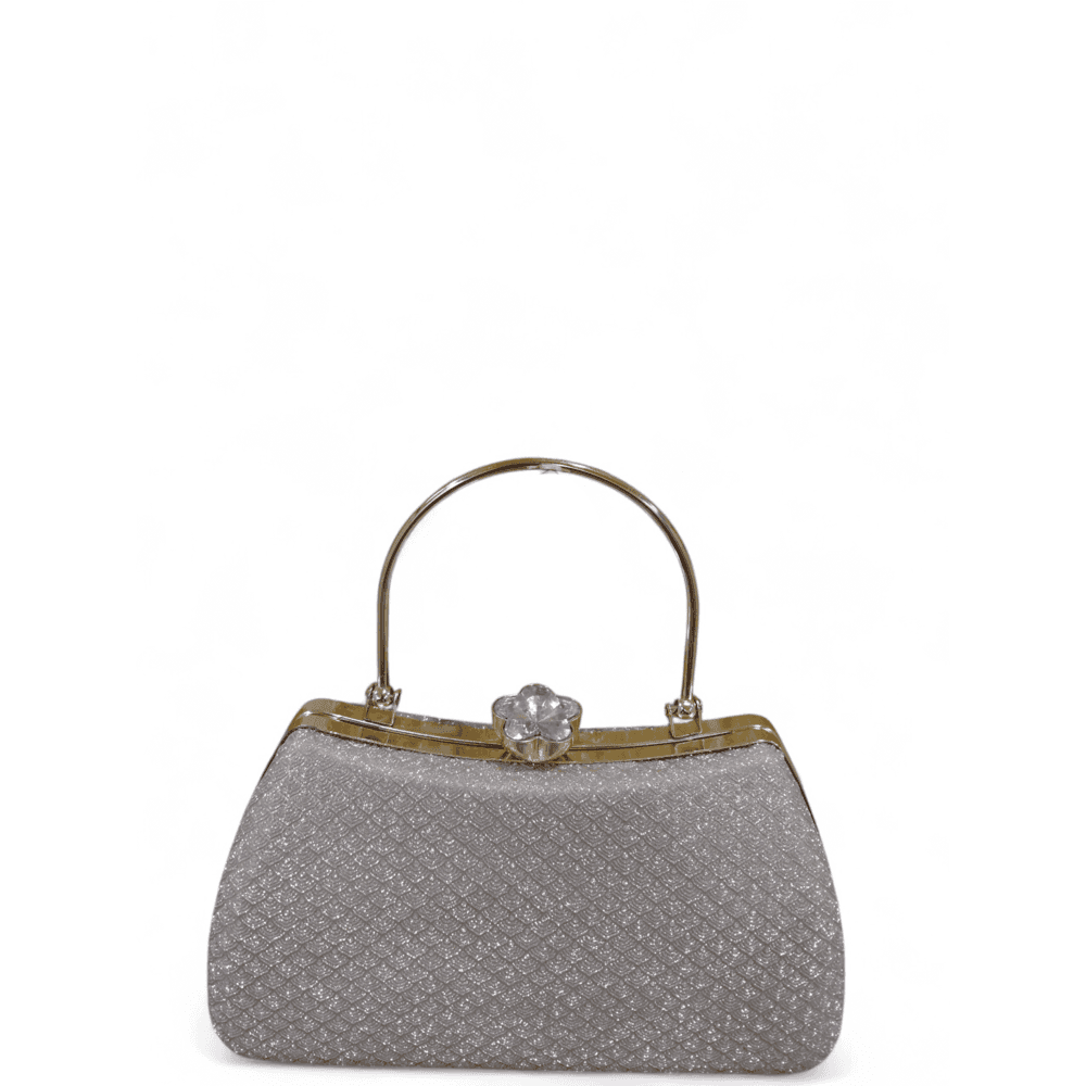 Silver Glitter Party Clutch 1