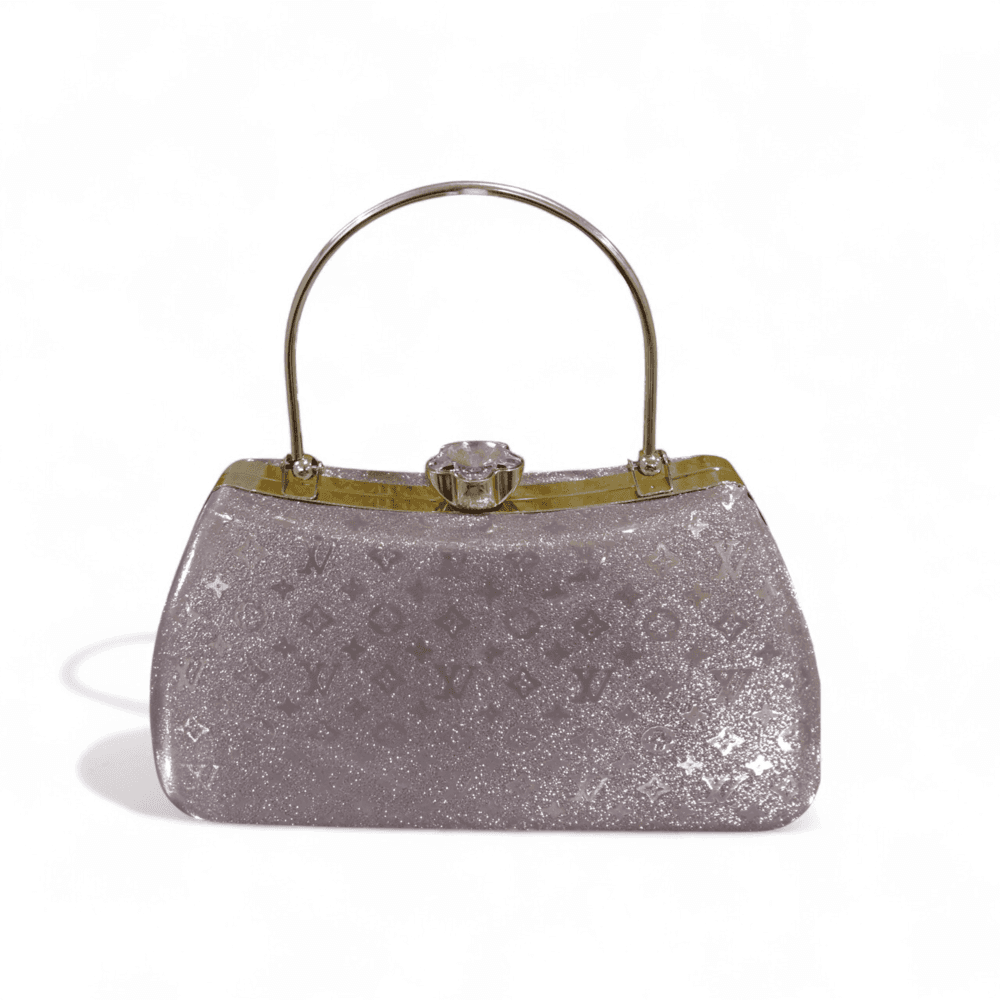 Blush Pink Embossed Clutch 3