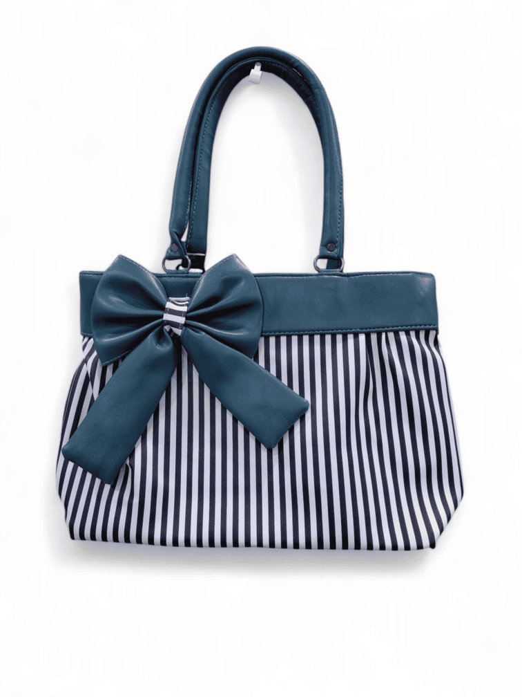 Black & White Bow Handbag 3