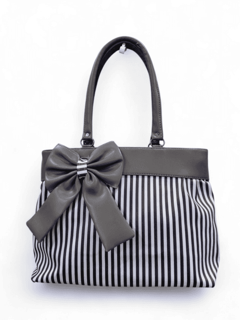 Black & White Bow Handbag 4
