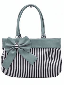 Black & White Bow Handbag 5